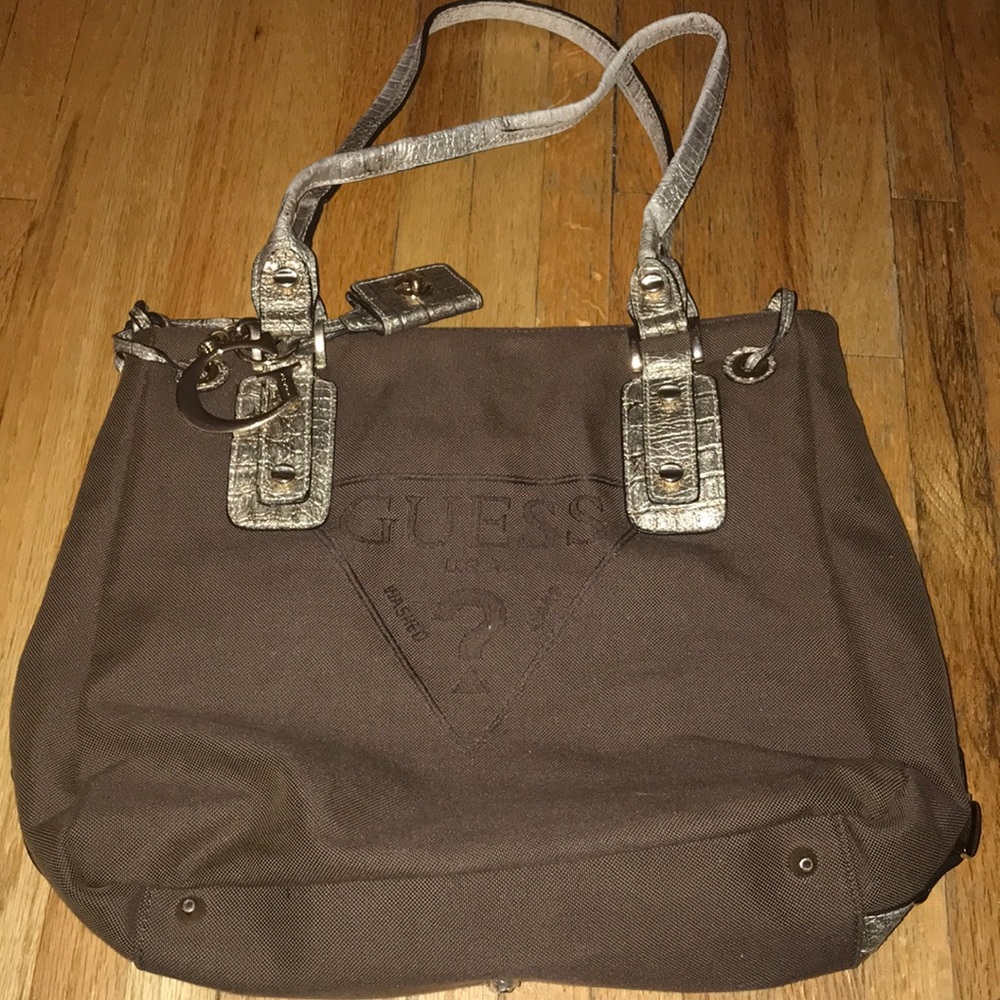 Vintage Brown Guess Tote Bag